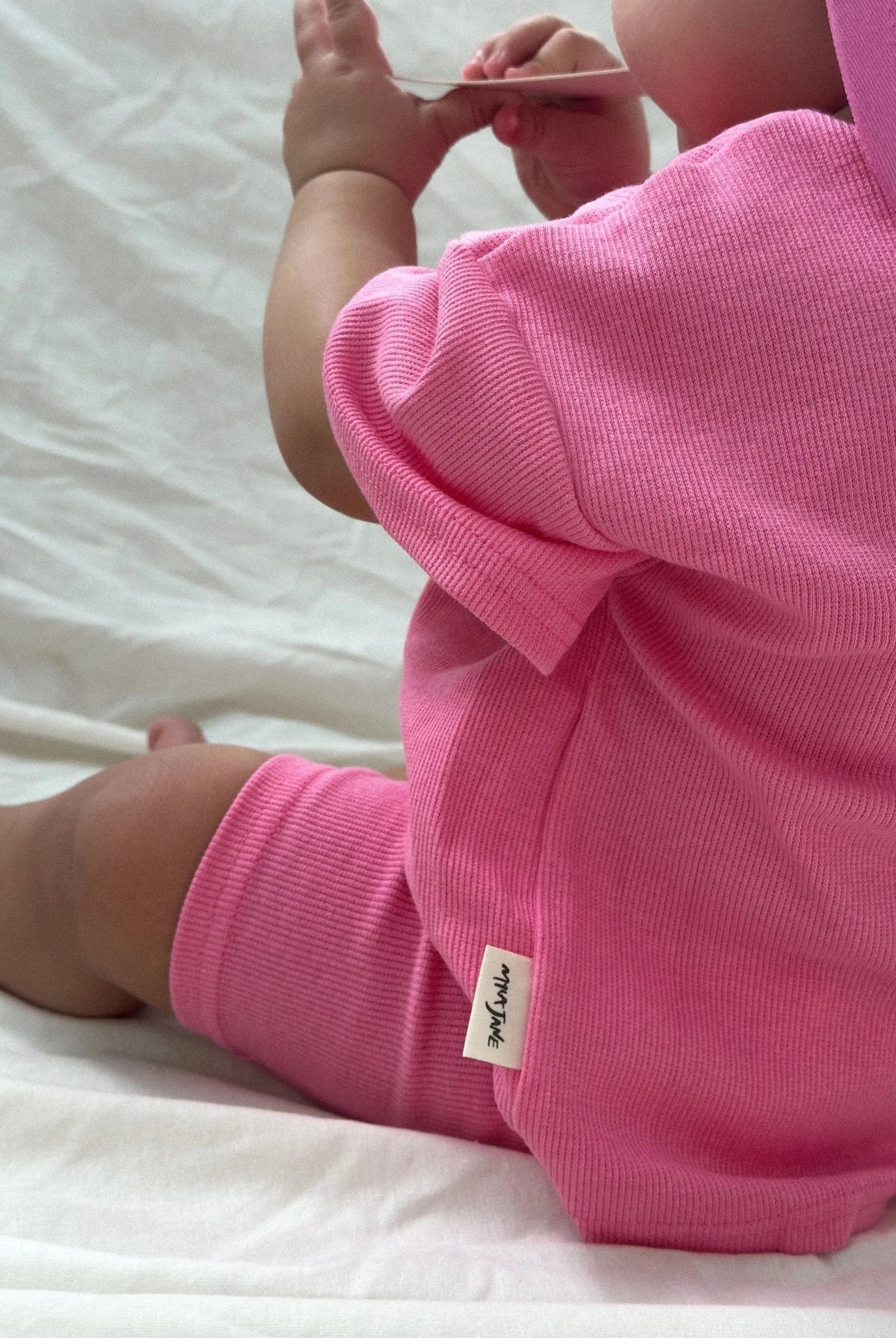 Everyday Ribbed Tee & Bike Shorts - Sherbet - MYLA JANE