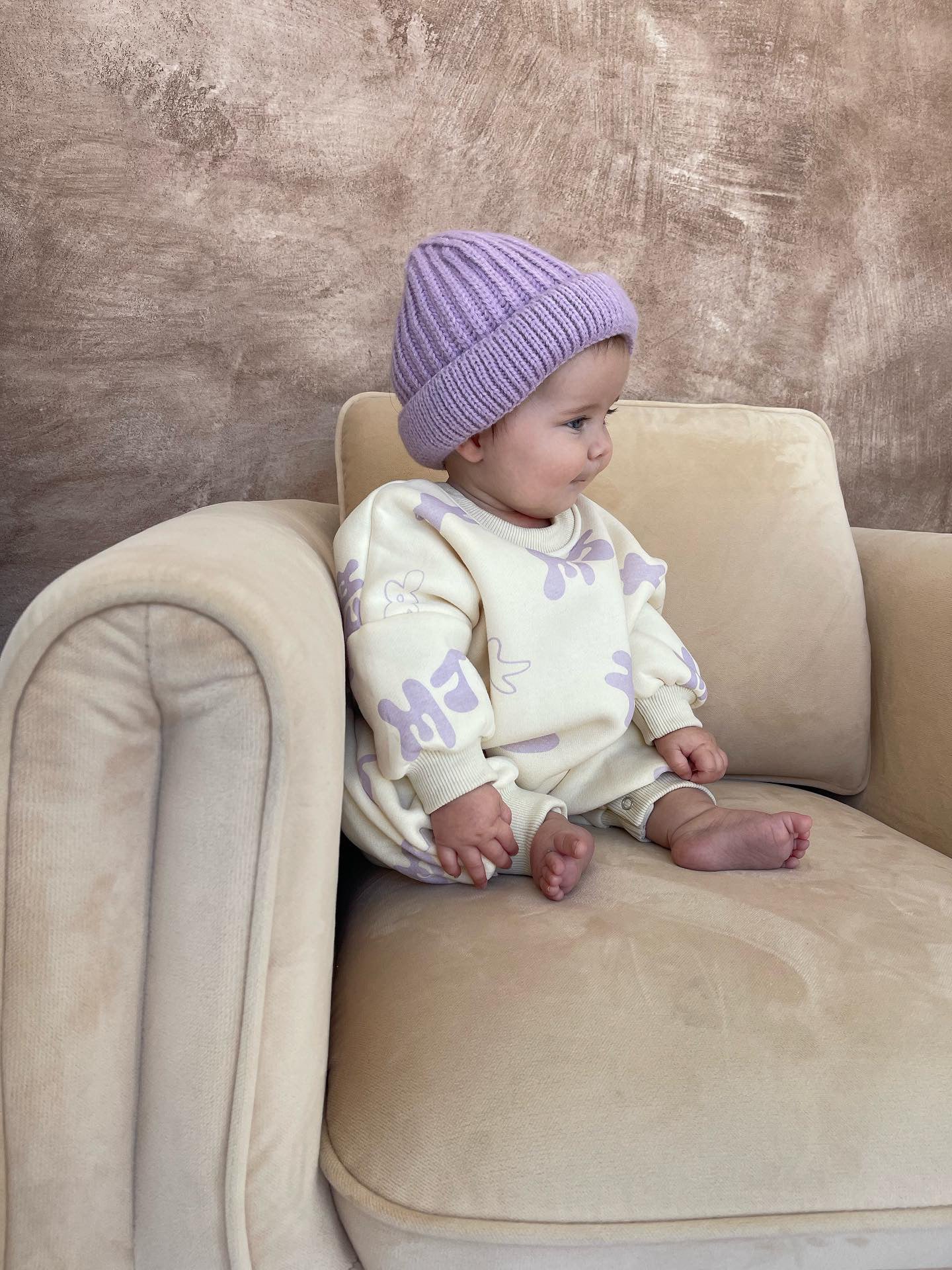MJ Fleecey Romper - Lavender