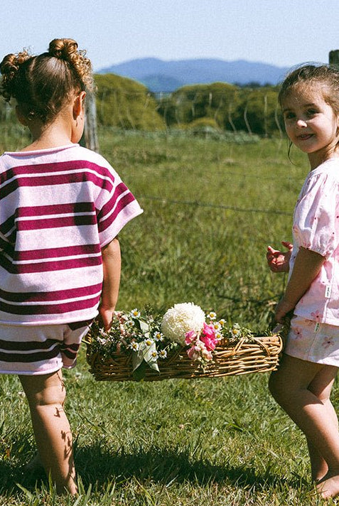 Strawberry/Mulberry Knit Set - MYLA JANE