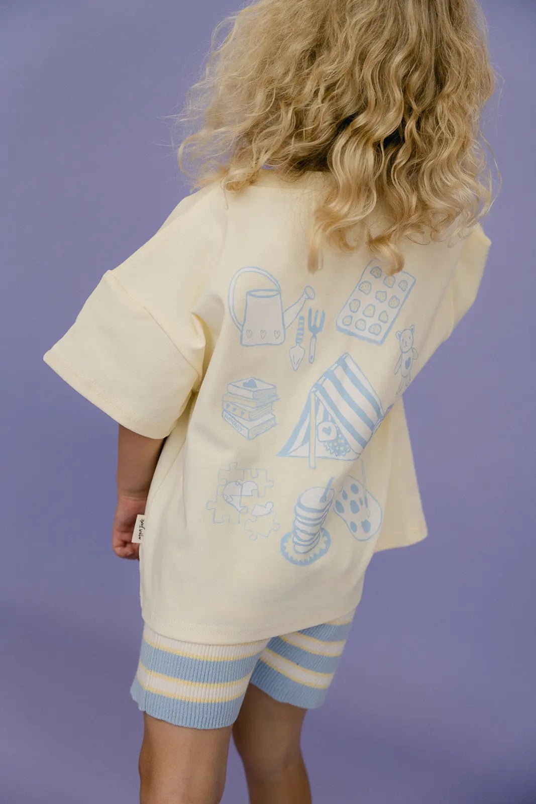 Rib Knit Shorts - Blue - MYLA JANE