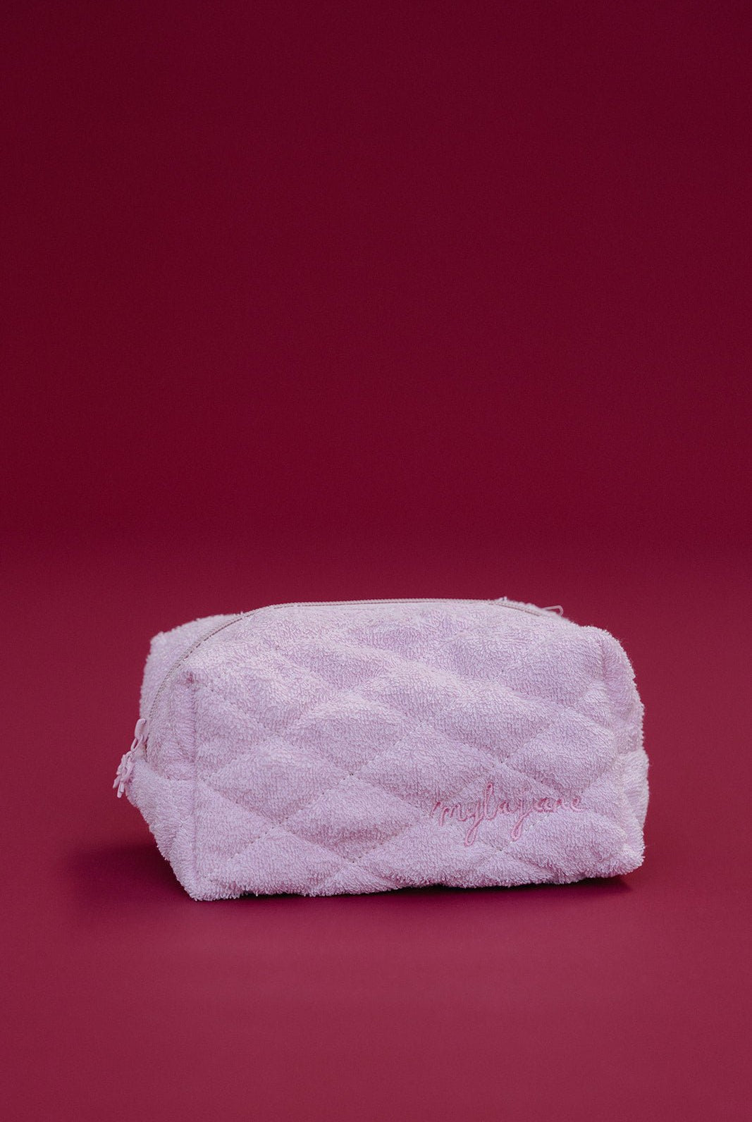 Pink Terry/Cherry Gingham Cosmetic Bag - MYLA JANE