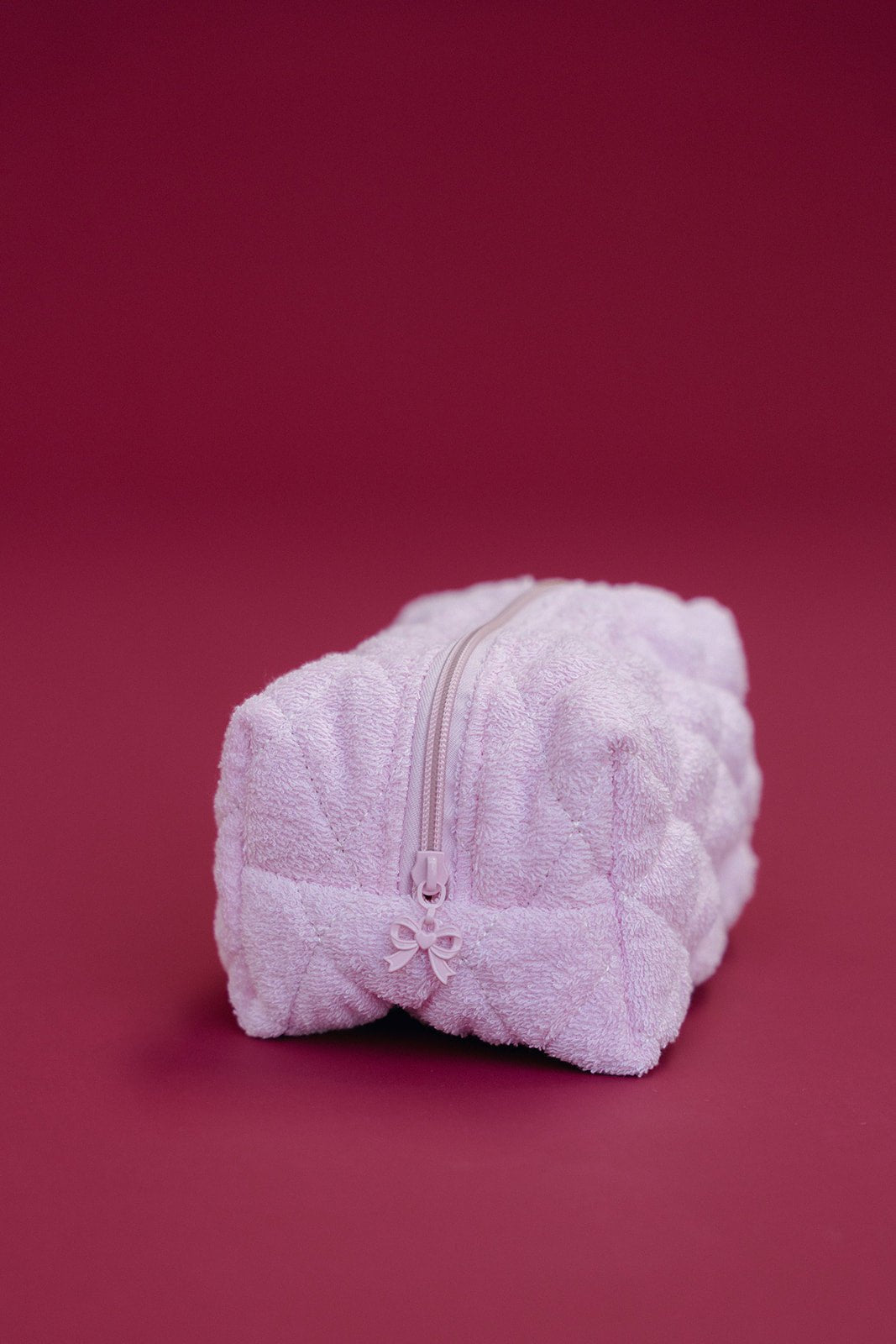 Pink Terry/Cherry Gingham Cosmetic Bag - MYLA JANE