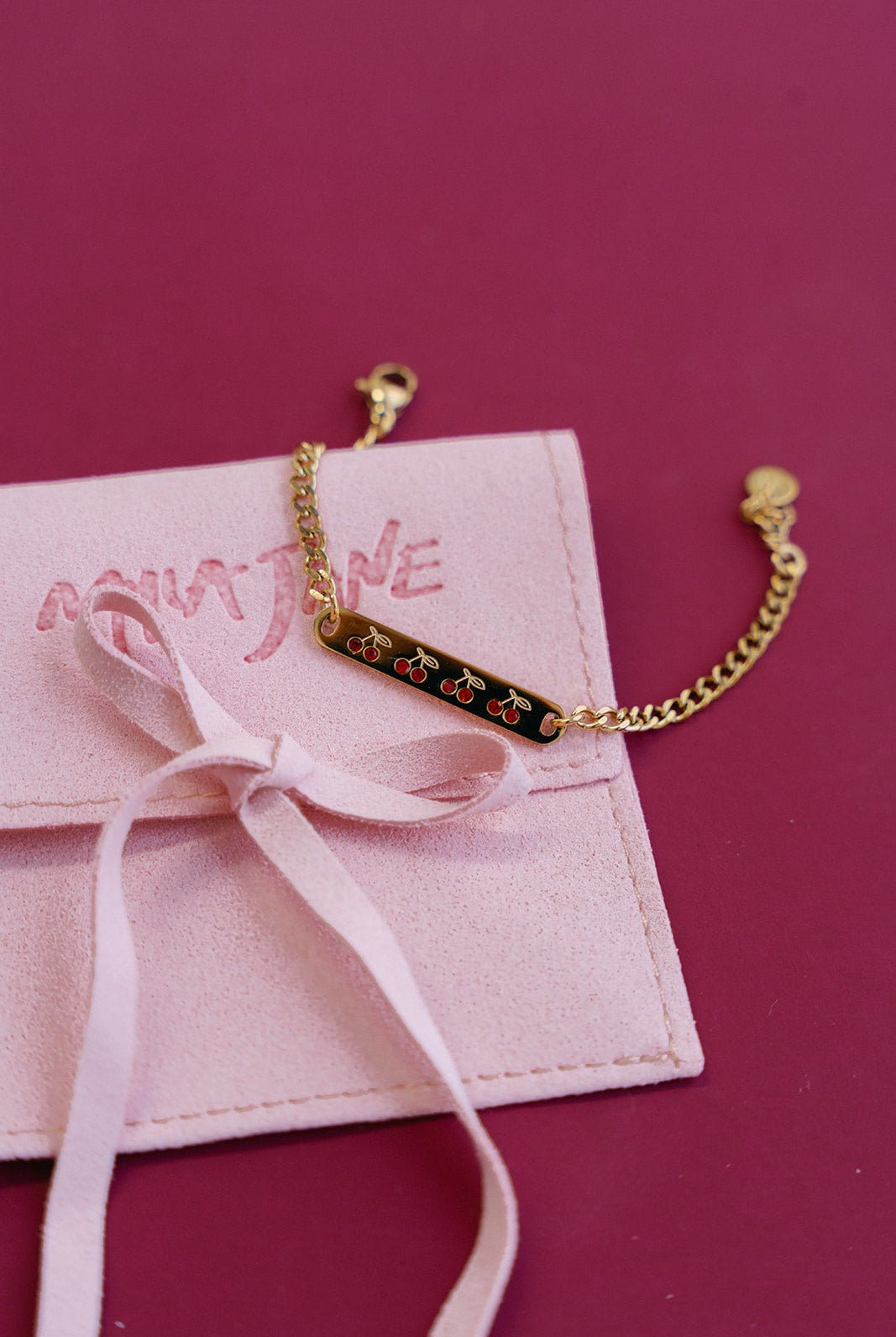 Cherries Gold Bracelet - MYLA JANE