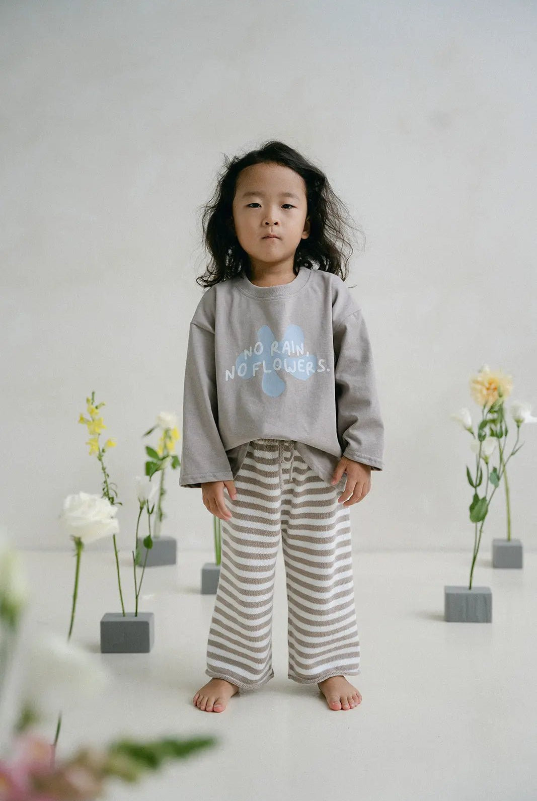 Flôwers Long Sleeve - Stone - MYLA JANE