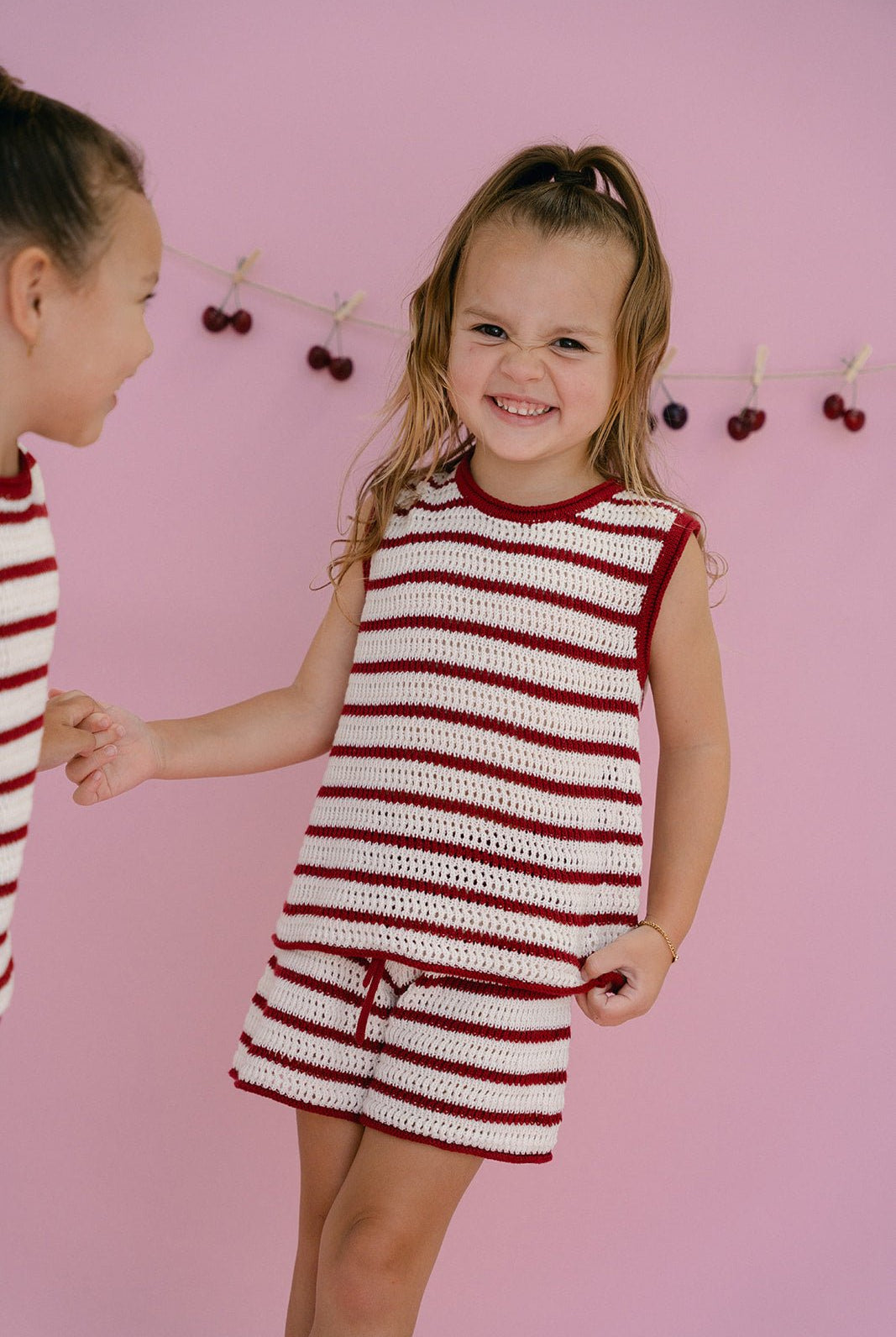 Cherry Crochet Set - Red/Cream - MYLA JANE