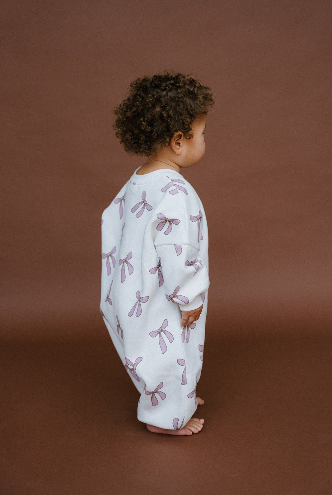 Lilac Bow Romper - MYLA JANE