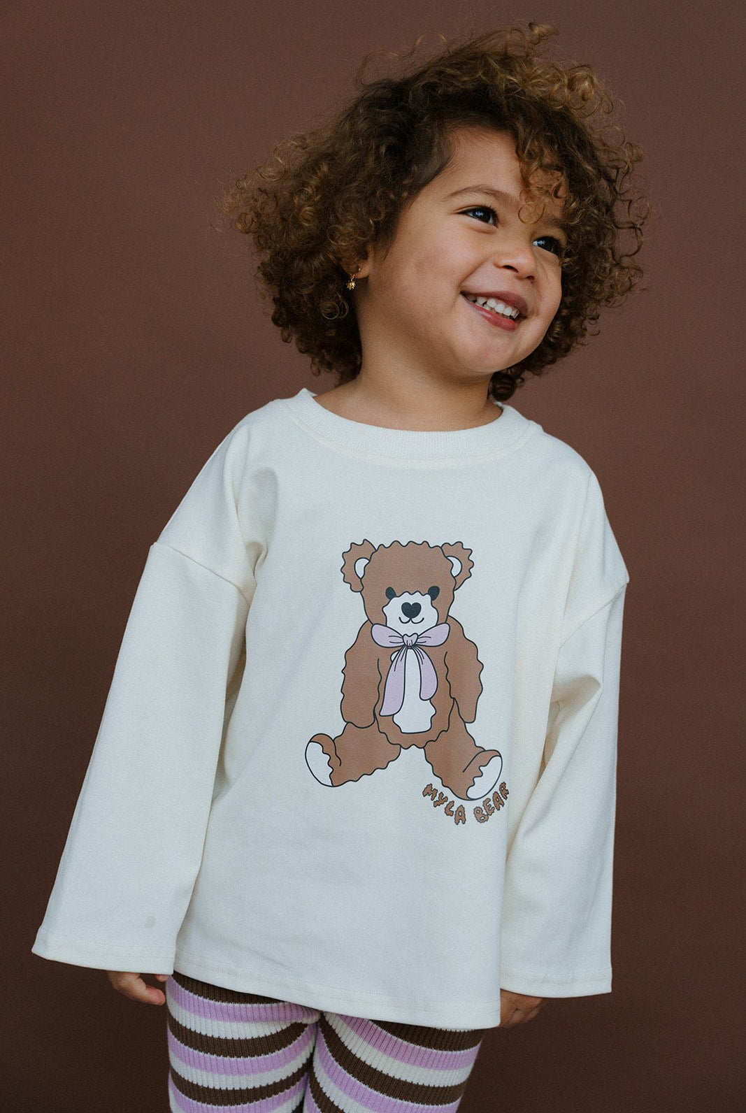 Myla Bear Longsleeve - Cream - MYLA JANE