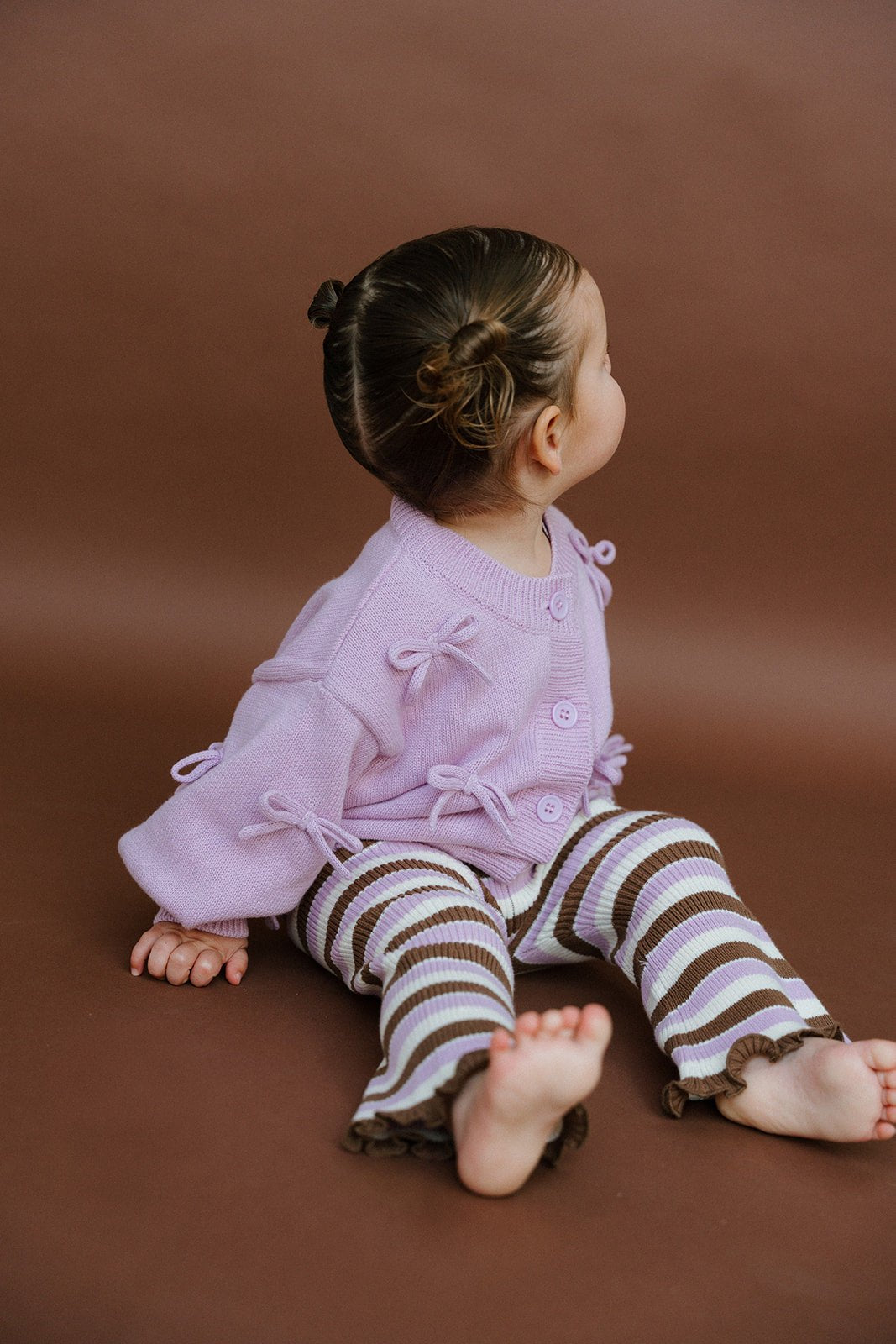 Lilac Bow Cardigan - MYLA JANE