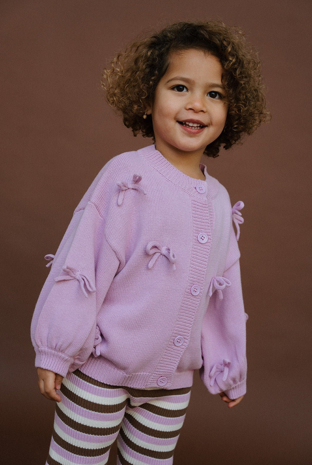 Lilac Bow Cardigan - MYLA JANE