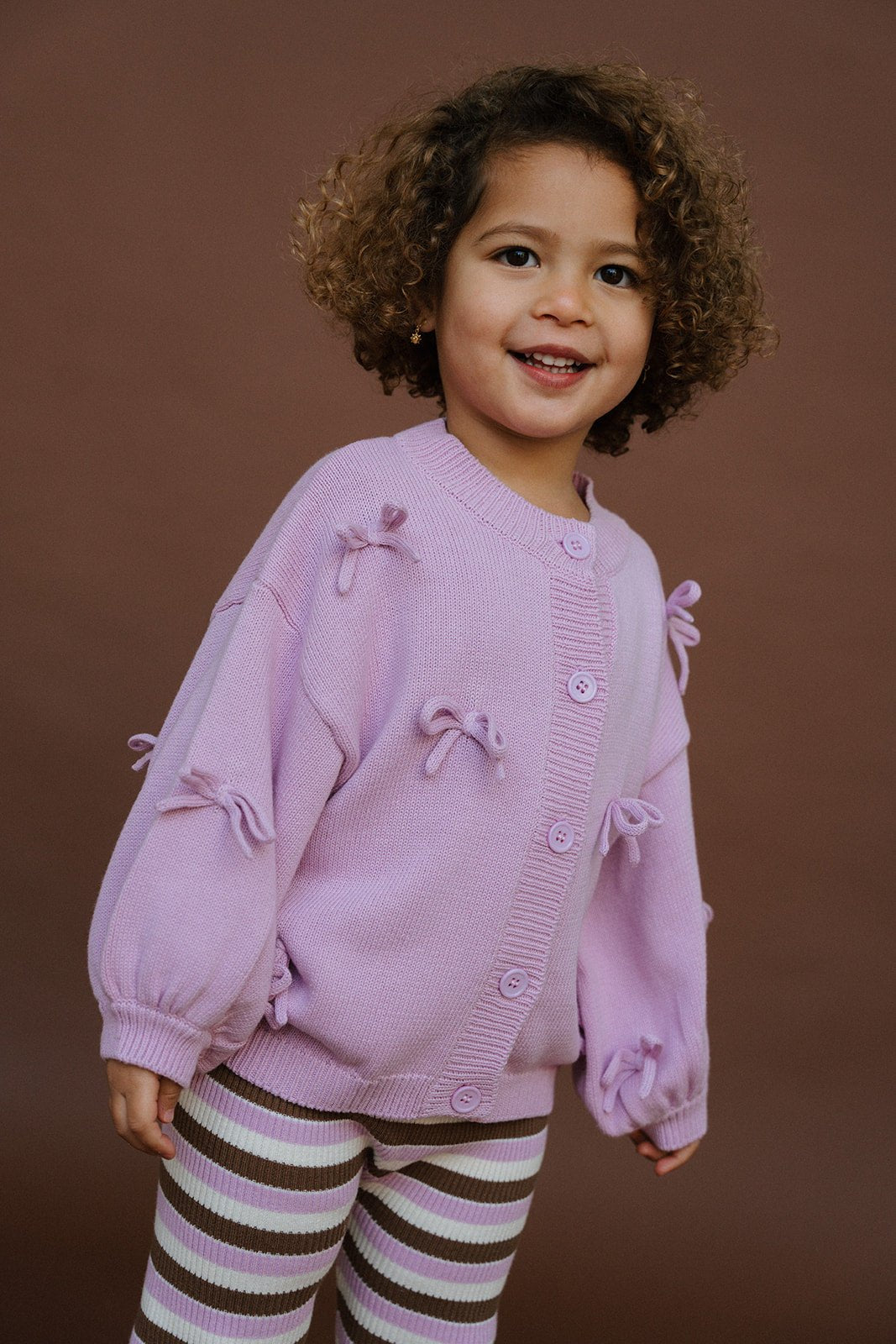 Lilac Bow Cardigan - MYLA JANE