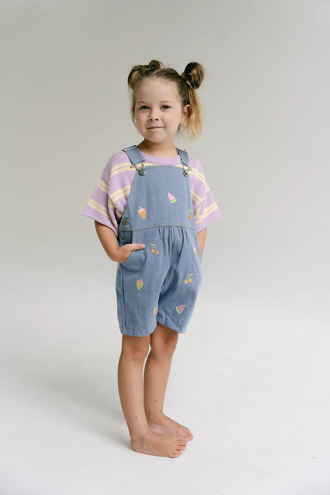 Juicy Froot - Denim Shortalls - MYLA JANE