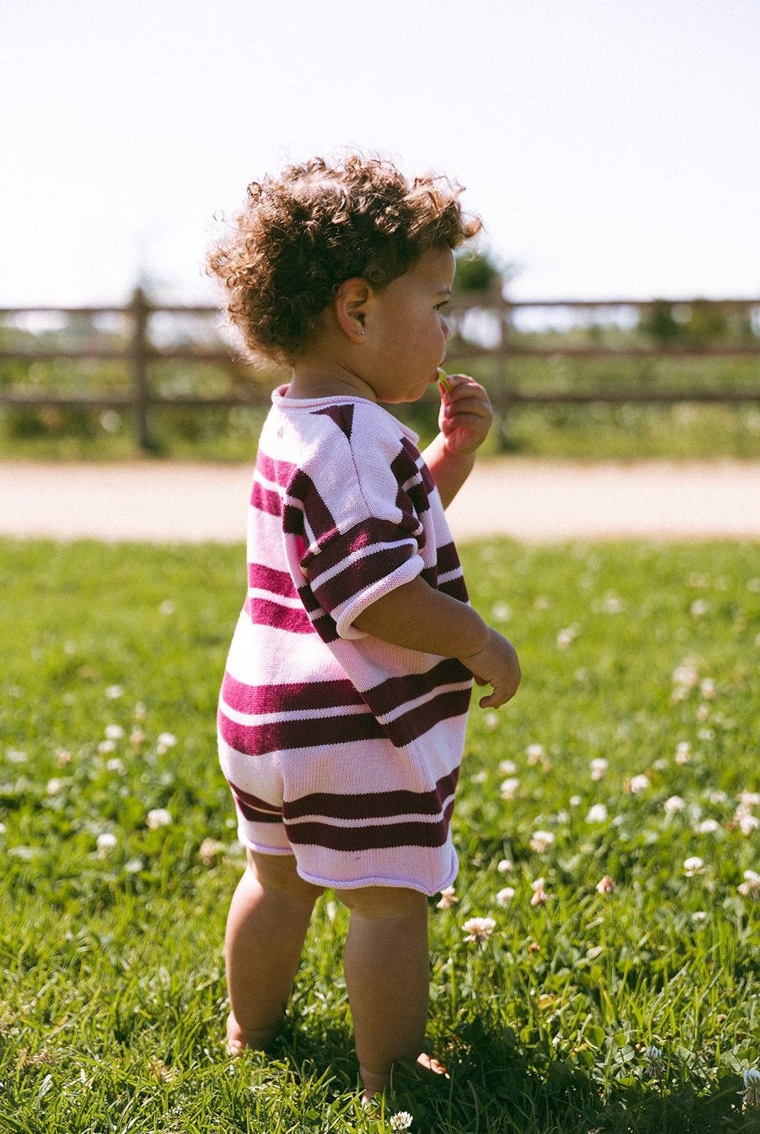 Strawberry/Mulberry Knit Romper - MYLA JANE