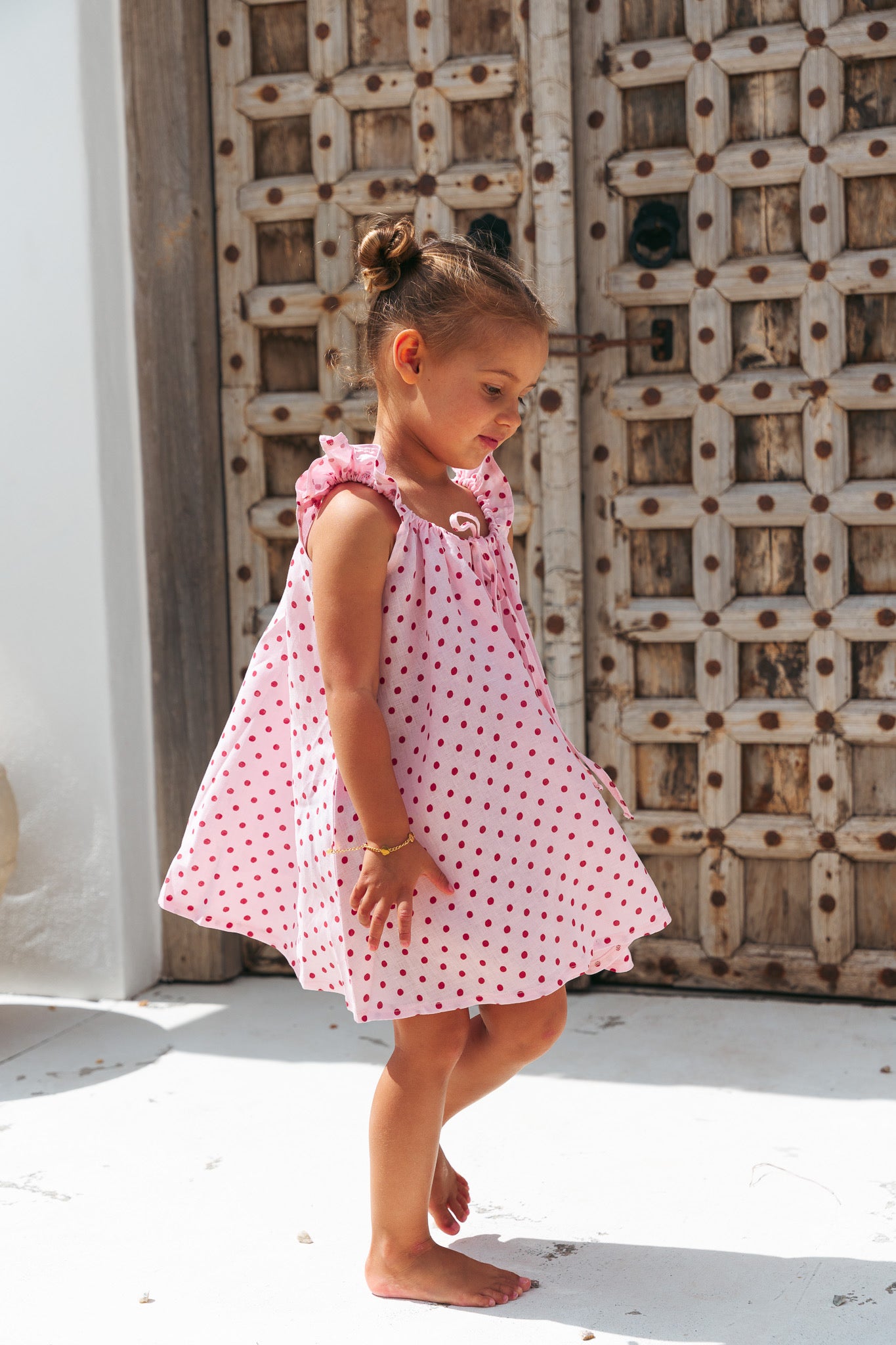 Esm Linen Dress - Pink/Red MYLA JANE Esm Linen Dress - Pink/Red MYLA JANE