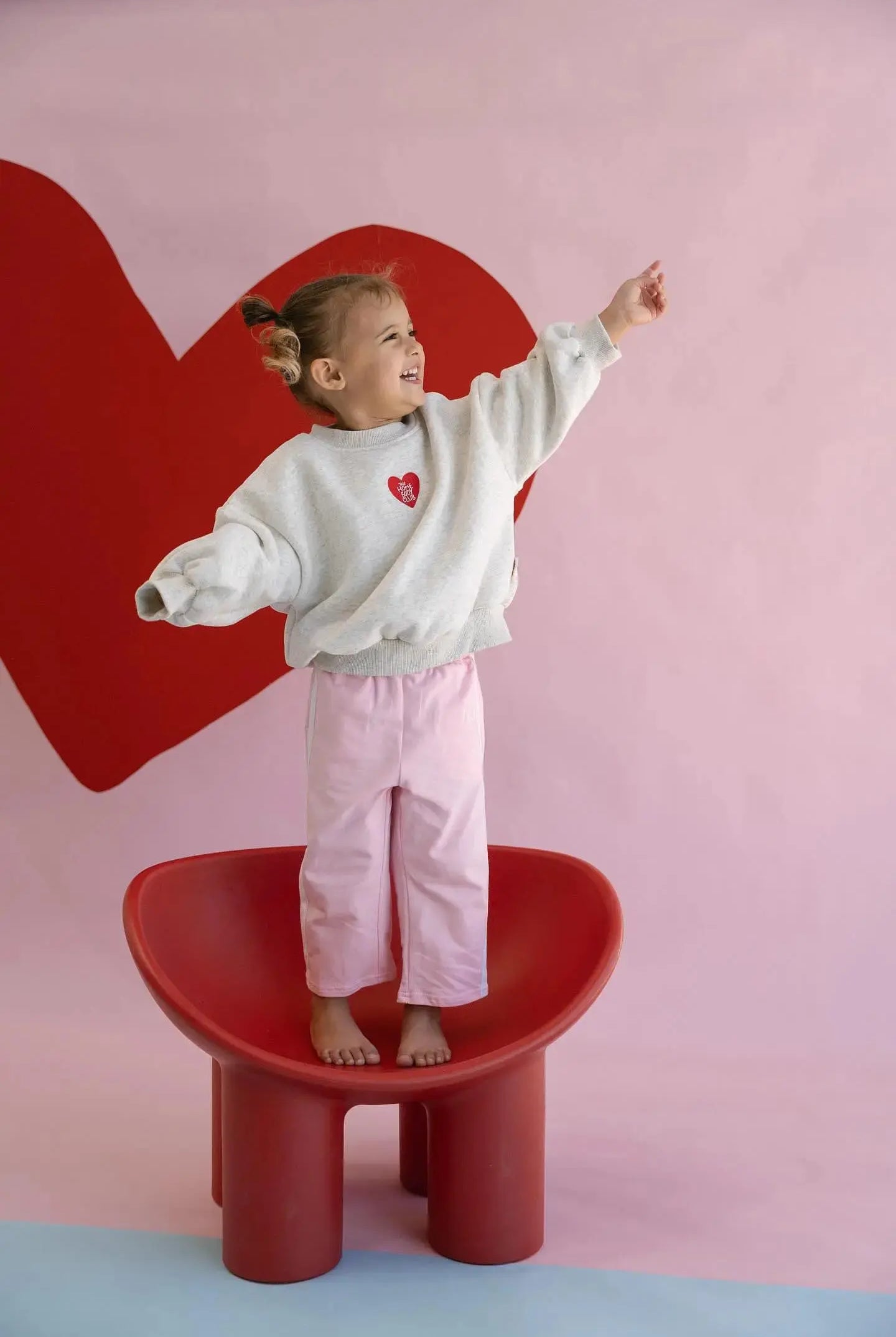 Homebody Heart Jumper - Grey Marl MYLA JANE