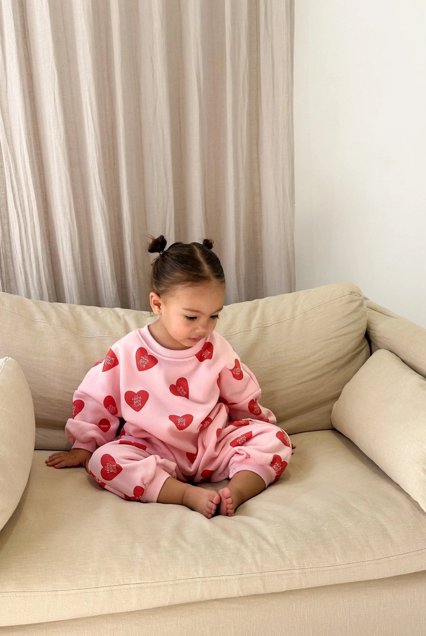 Homebody Heart Romper - Pink - MYLA JANE