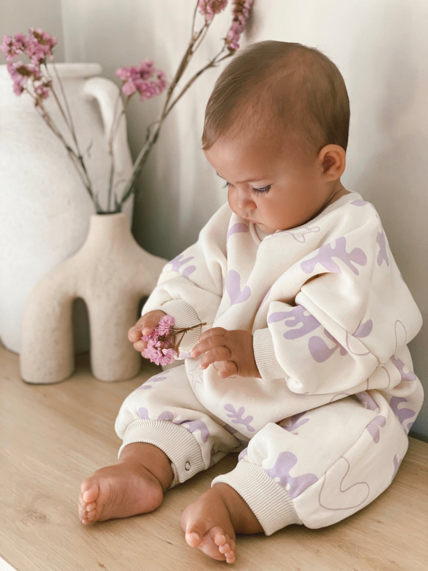 MJ Fleecey Romper - Lavender