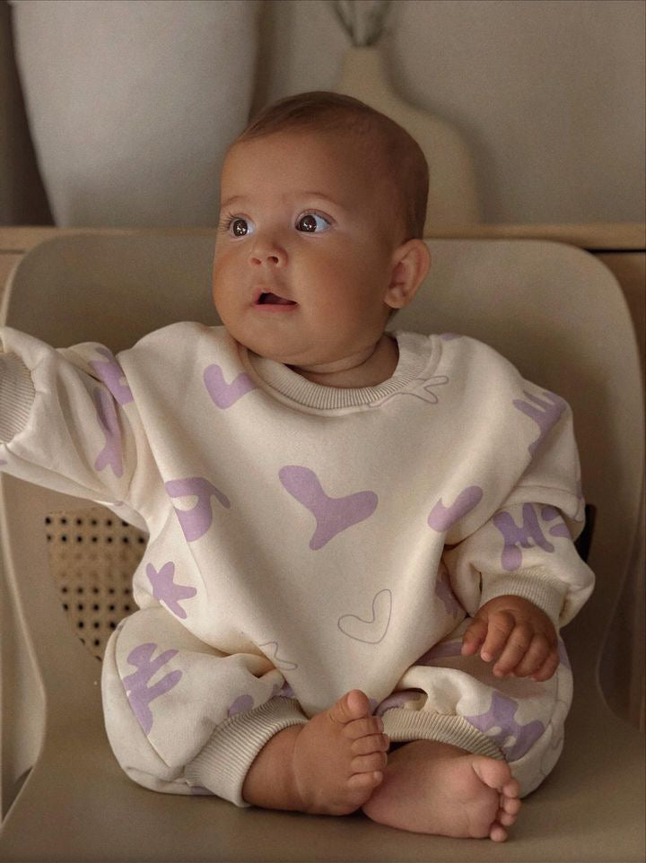 MJ Fleecey Romper - Lavender