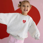 Homebody Heart Jumper - Grey Marl MYLA JANE