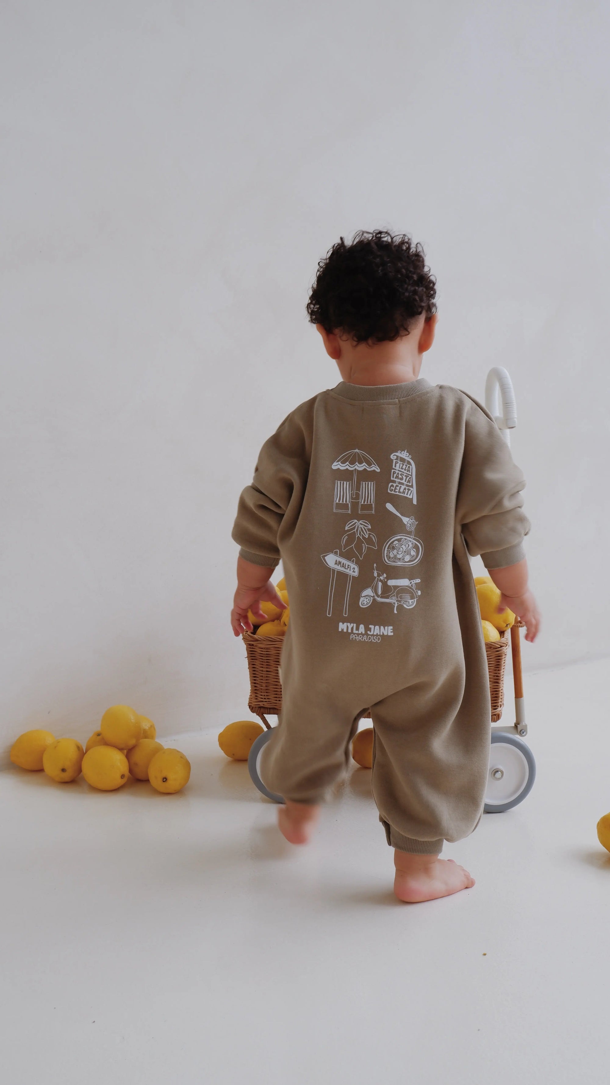 To Italy Romper - Olive MYLA JANE