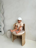 Everyday Ribbed Tee & Bike Shorts - Sand - MYLA JANE