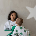 Star Romper - Grey Marl/Emerald - MYLA JANE