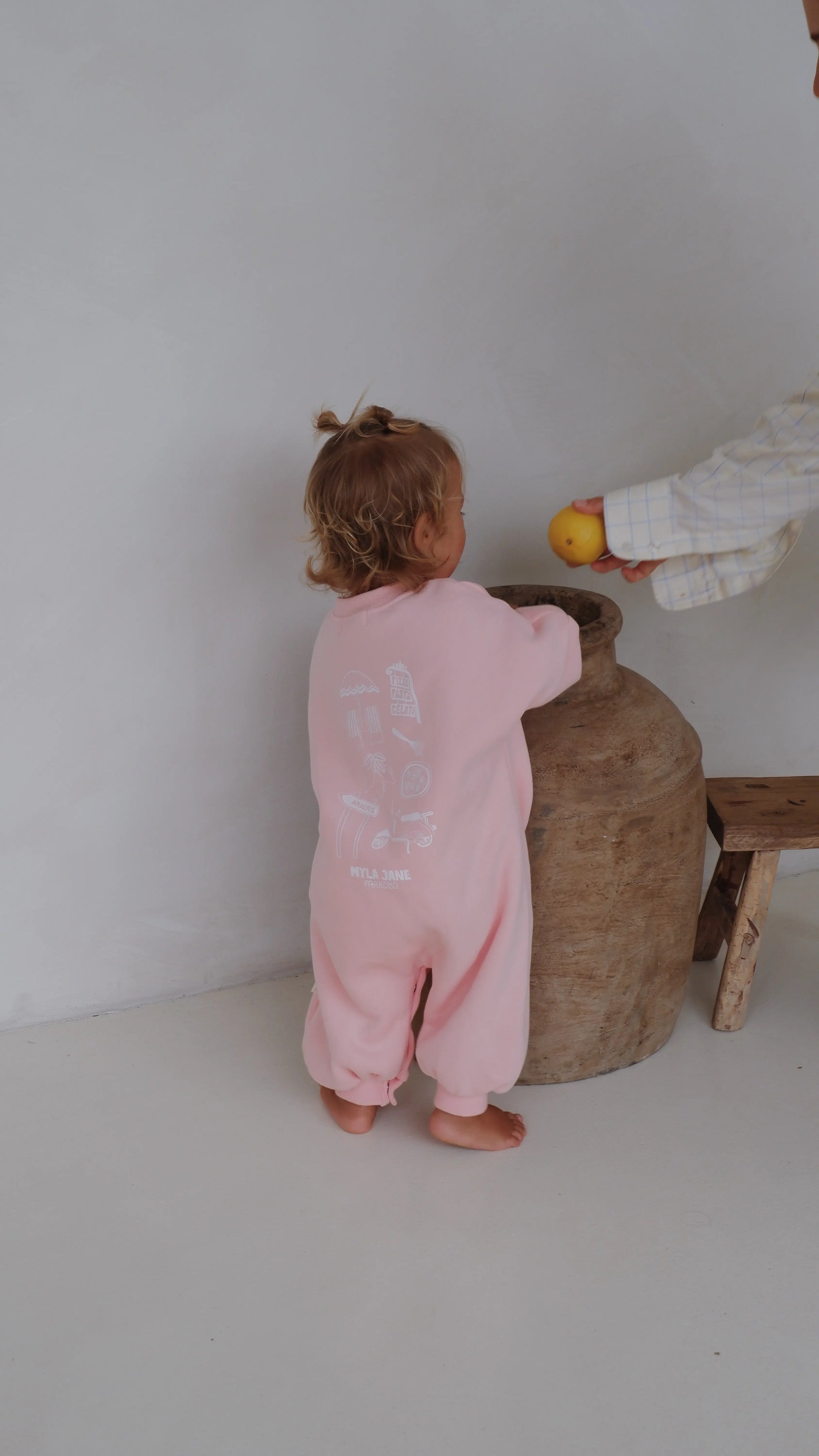 To Italy Romper - Peach MYLA JANE