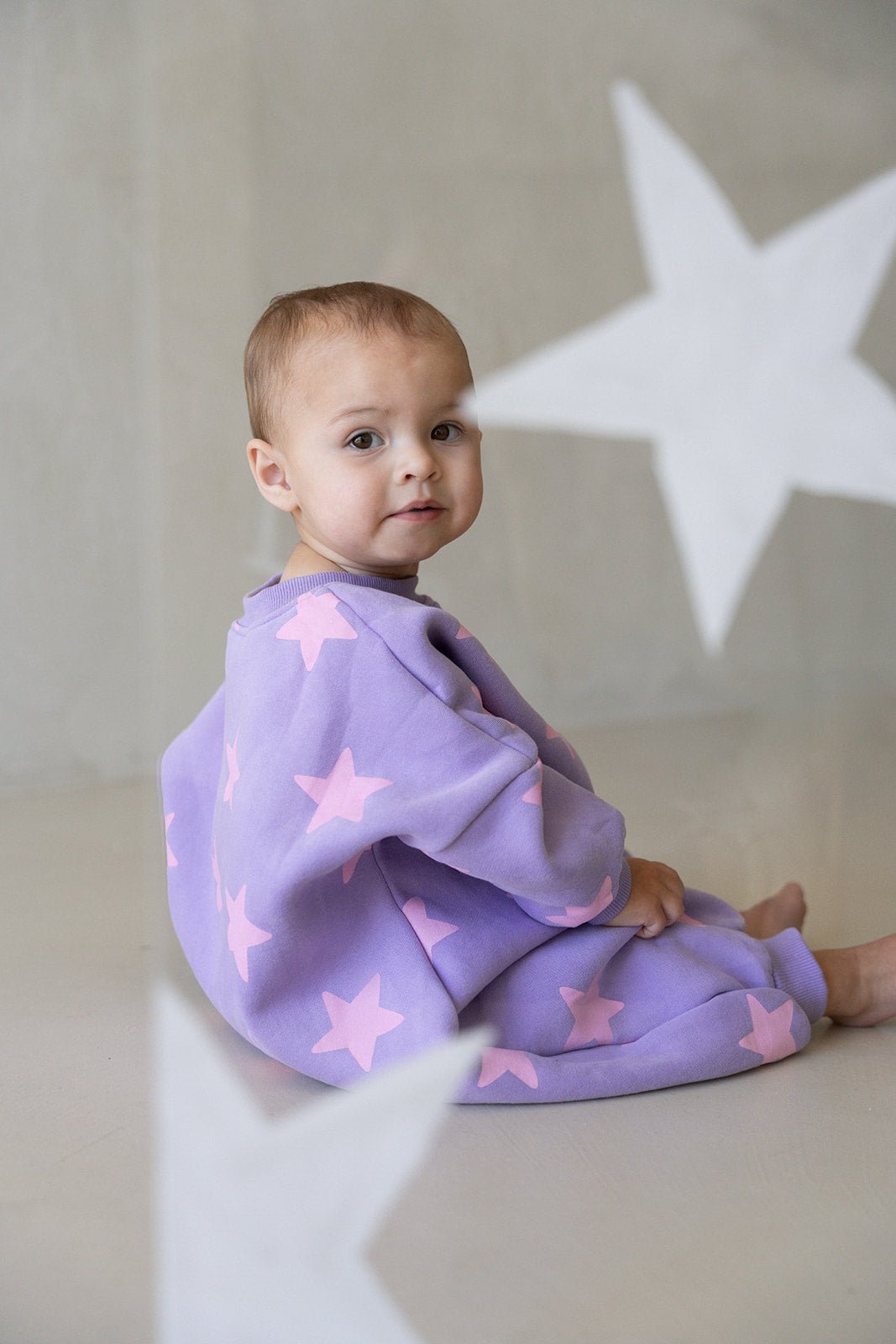 Star Romper - Lilac/Candy Pink - MYLA JANE