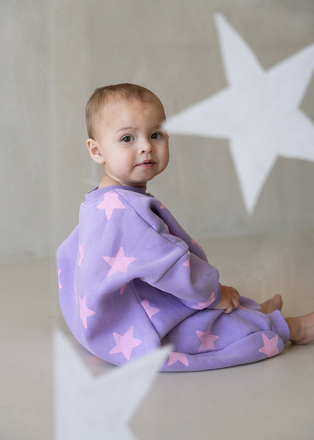 Star Romper - Lilac/Candy Pink - MYLA JANE