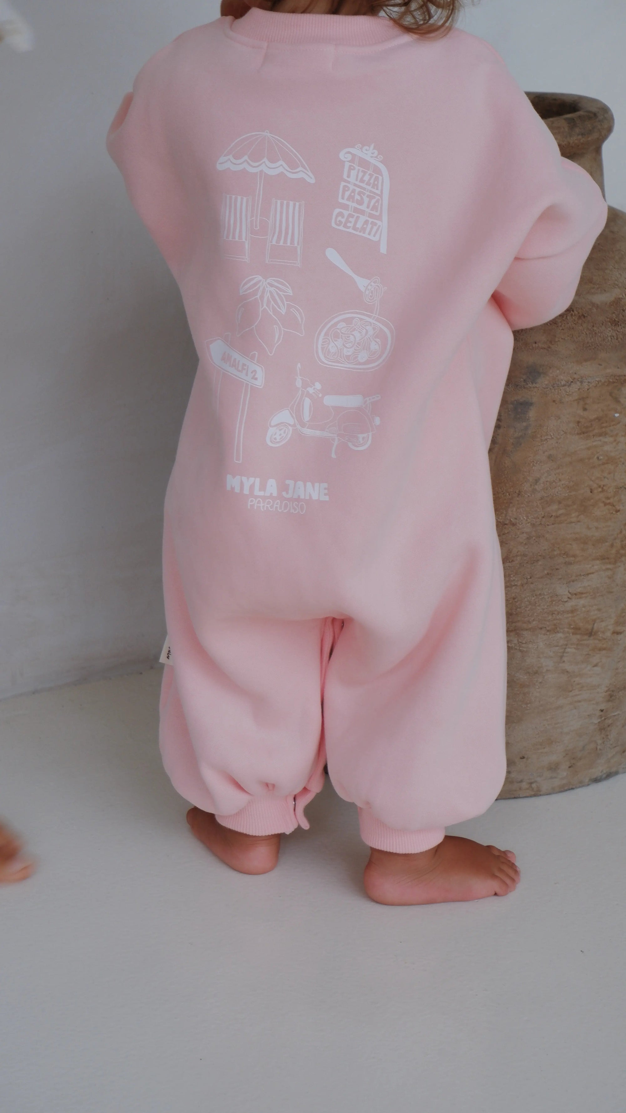 To Italy Romper - Peach MYLA JANE
