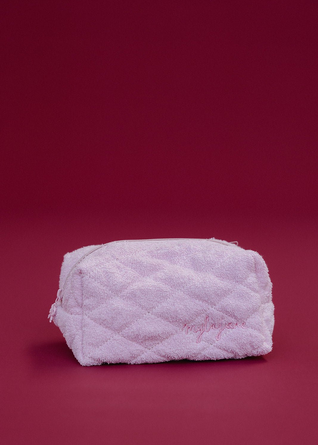 Pink Terry/Cherry Gingham Cosmetic Bag - MYLA JANE