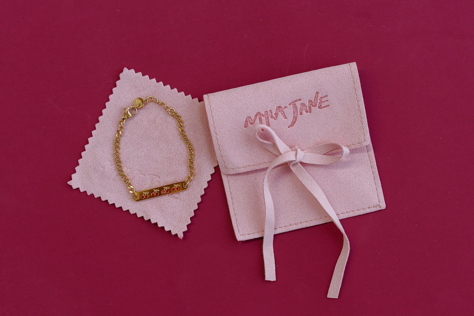 Cherries Gold Bracelet - MYLA JANE