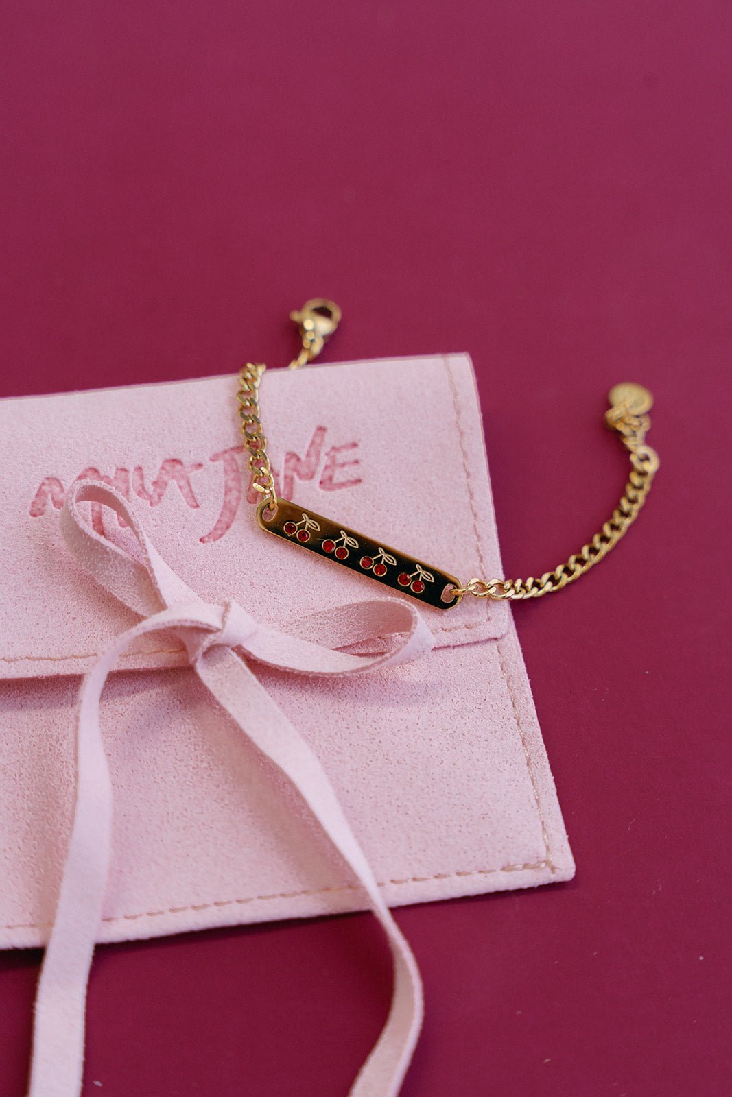 Cherries Gold Bracelet - MYLA JANE