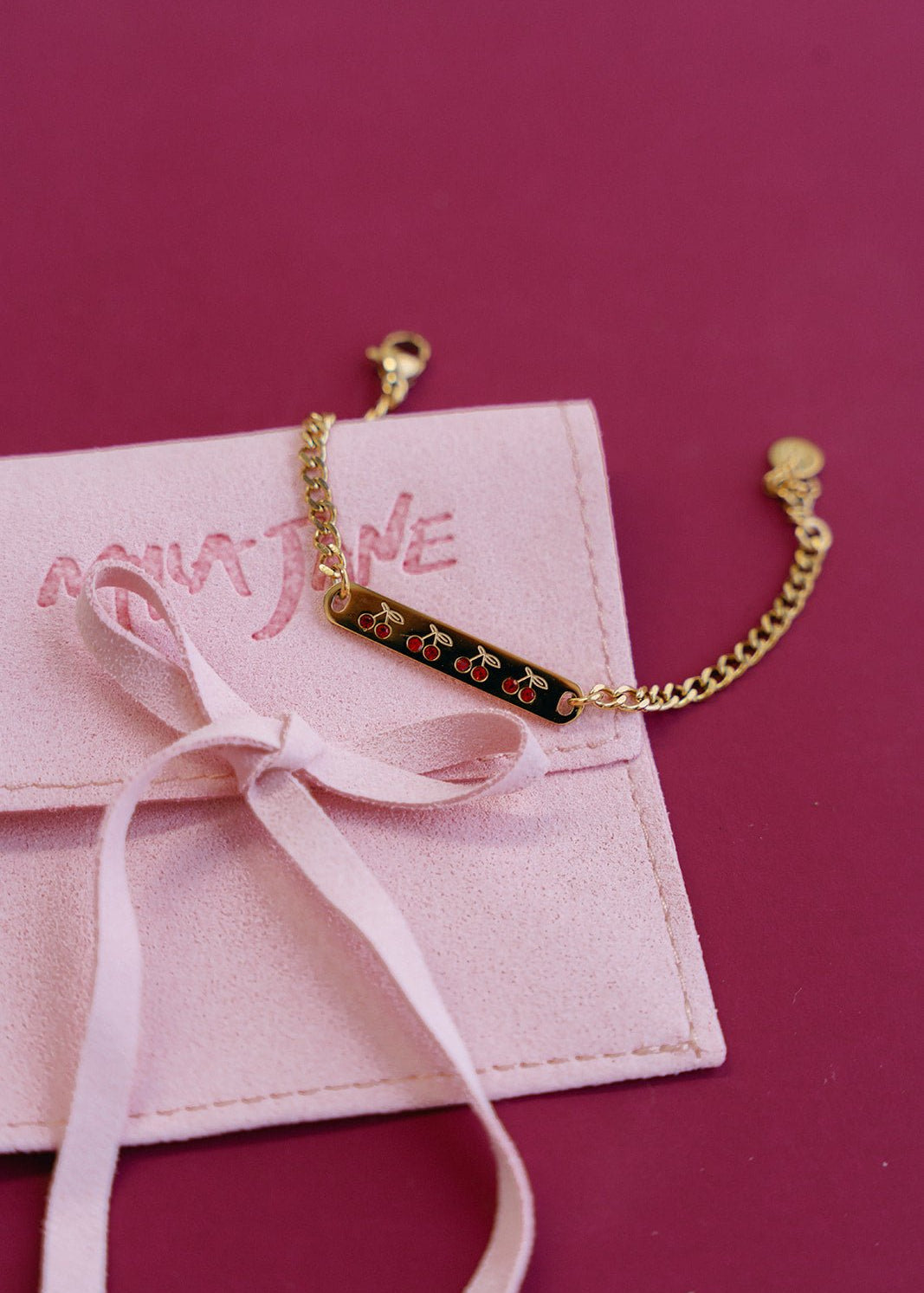 Cherries Gold Bracelet - MYLA JANE