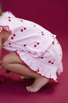 Cherries Rib Set - Baby Pink - MYLA JANE