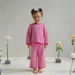 Stripe Knit Jumper - Raspberry - MYLA JANE
