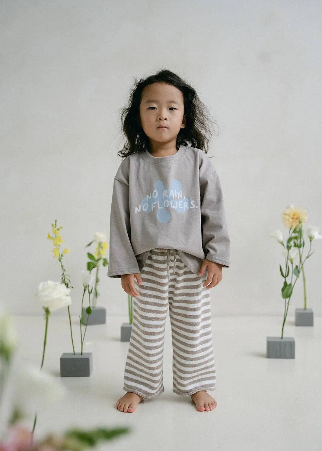 Flôwers Long Sleeve - Stone - MYLA JANE