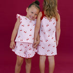 Cherries Rib Set - Baby Pink - MYLA JANE