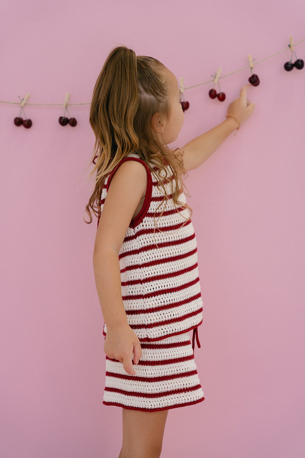 Cherry Crochet Set - Red/Cream - MYLA JANE