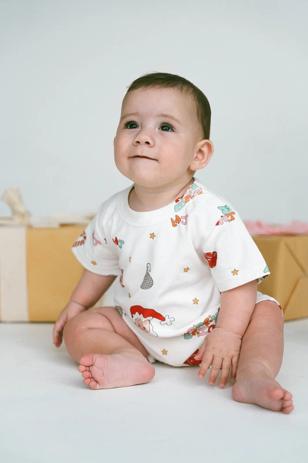 Merry & Bright - Baby Organic Cotton Romper - MYLA JANE