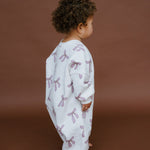 Lilac Bow Romper - MYLA JANE