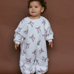 Lilac Bow Romper - MYLA JANE