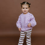 Lilac/Chocolate Rib Knit Flares - MYLA JANE