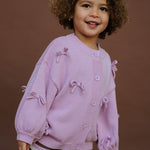 Lilac Bow Cardigan - MYLA JANE