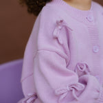 Lilac Bow Cardigan - MYLA JANE