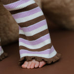 Lilac/Chocolate Rib Knit Flares - MYLA JANE