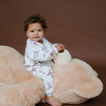 Lilac Bow Romper - MYLA JANE