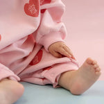 Homebody Heart Romper - Pink - MYLA JANE
