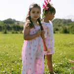 Garden Party Linen Jumpsuit - Pink - MYLA JANE