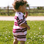 Strawberry/Mulberry Knit Romper - MYLA JANE