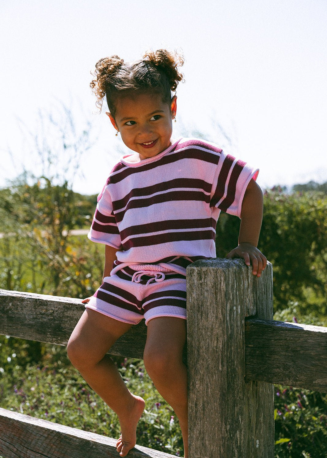 Strawberry/Mulberry Knit Set - MYLA JANE